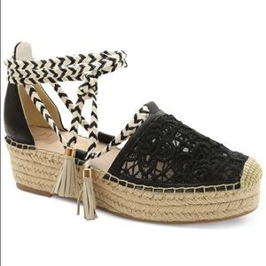 Nanette Lepore lace up espadrille sandals